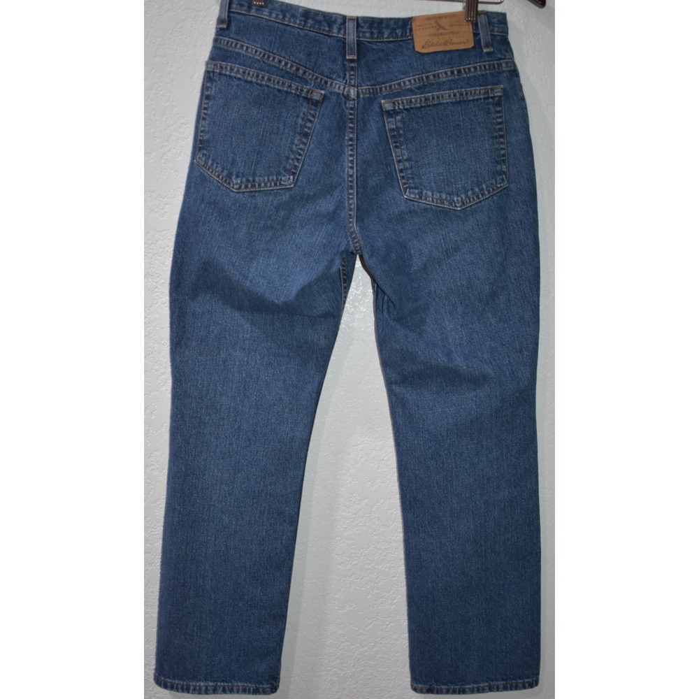 Eddie Bauer 10P Petite Blue Jeans 100% Cotton 5-Pocket High Rise Straight Leg - Picture 16 of 16